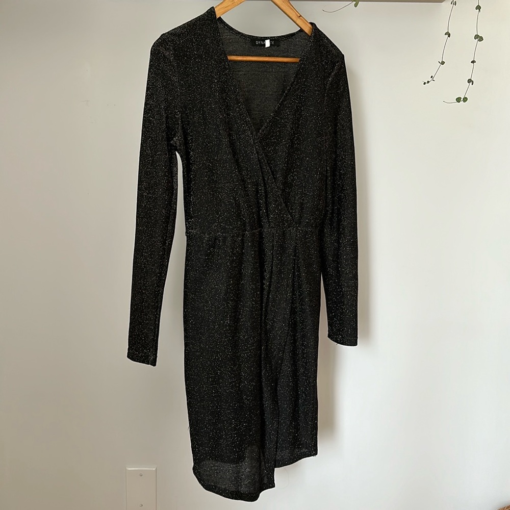 Gorgeous black dress with sparkle.
